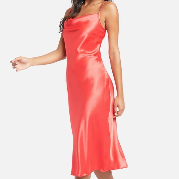 bebe Dresses & Skirts - ✨HOST PICK ✨🇺🇸 Bebe Satin Midi Slip Dress (NWT)